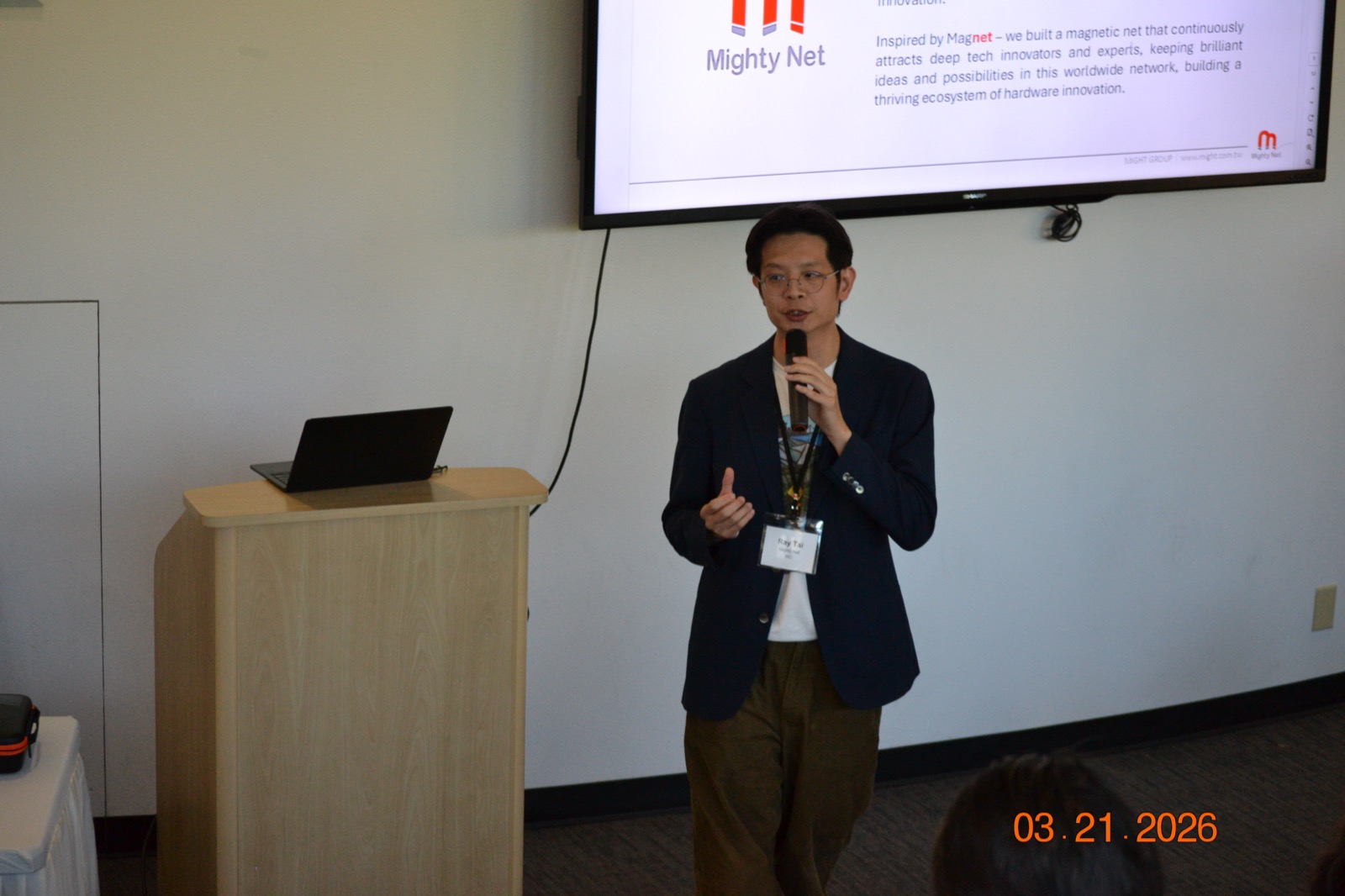 Speaker presenting at the forum