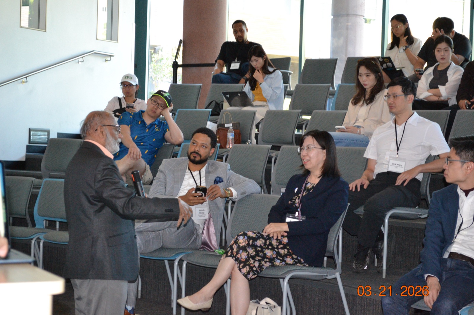 Forum attendees networking