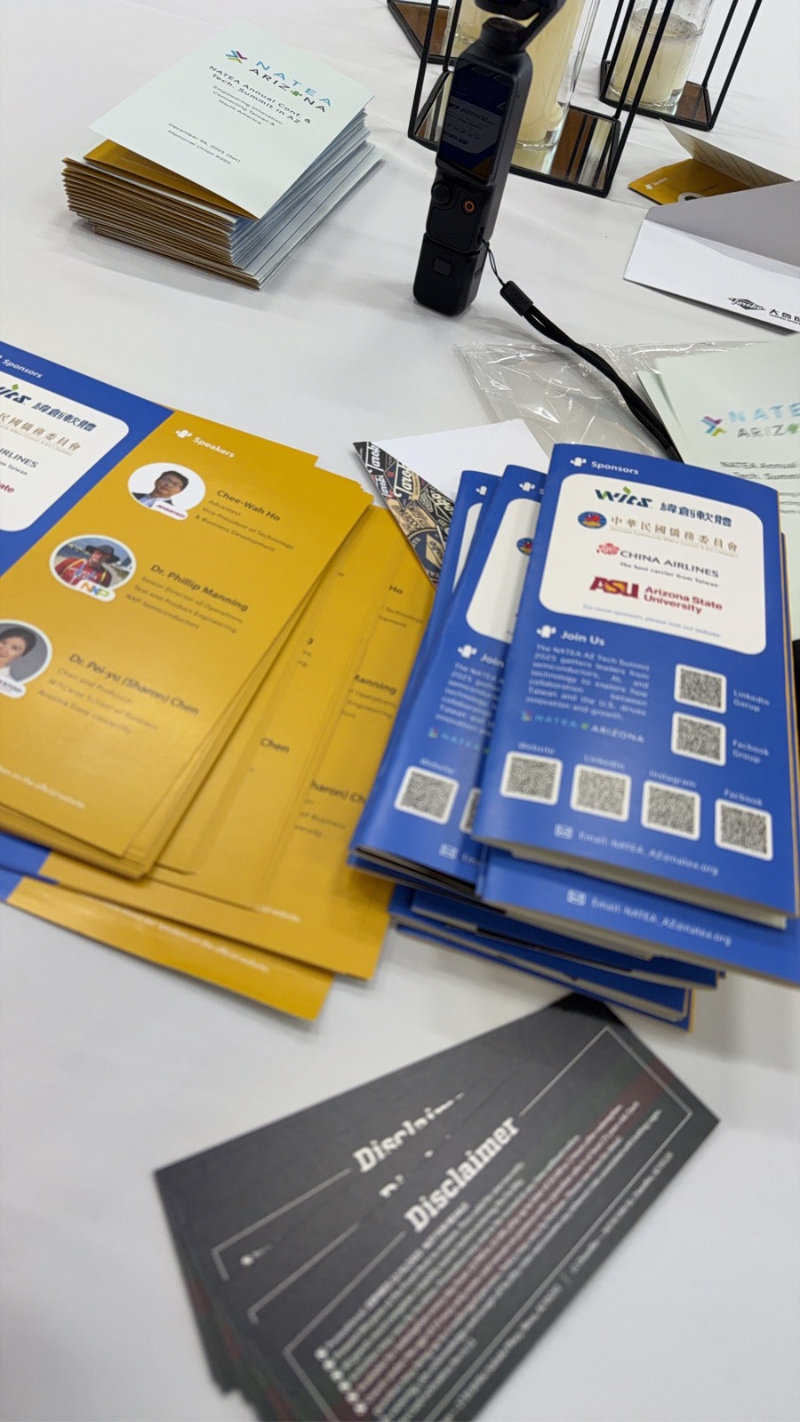 Conference materials and brochures